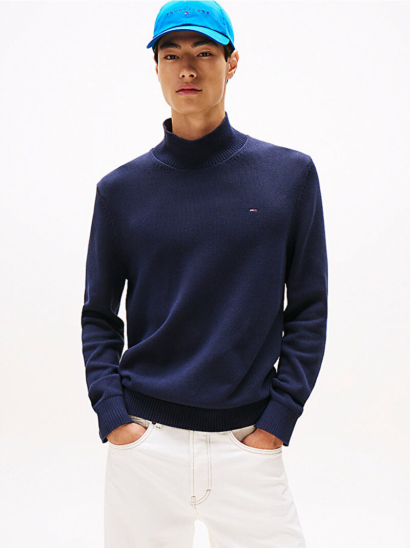 Erkek TJM Slim Essential Roll Kazak Lacivert DM0DM22096C1G