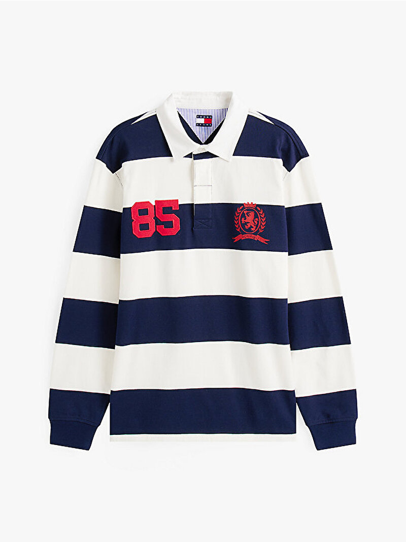 Erkek TJM Relax Stripe Rugby Polo T-shirt Lacivert DM0DM22074C1G