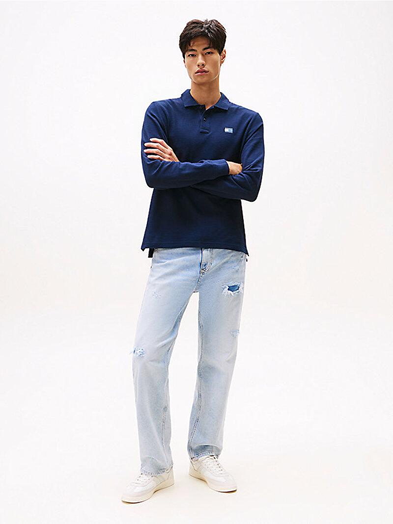 Erkek TJM Regular Badge Polo T-shirt Lacivert DM0DM22125C1G