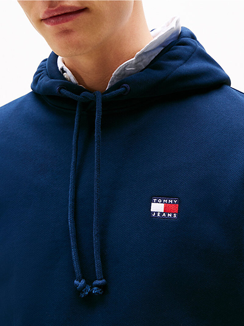 Erkek TJM Regular Badge Hoodie Lacivert DM0DM20258C1G
