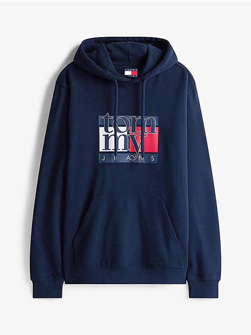Erkek TJM Regular Flag Hoodie Lacivert DM0DM22092C1G