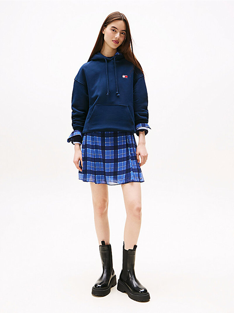 Kadın TJW Boxy Badge Hoodie Lacivert DW0DW19414C1G