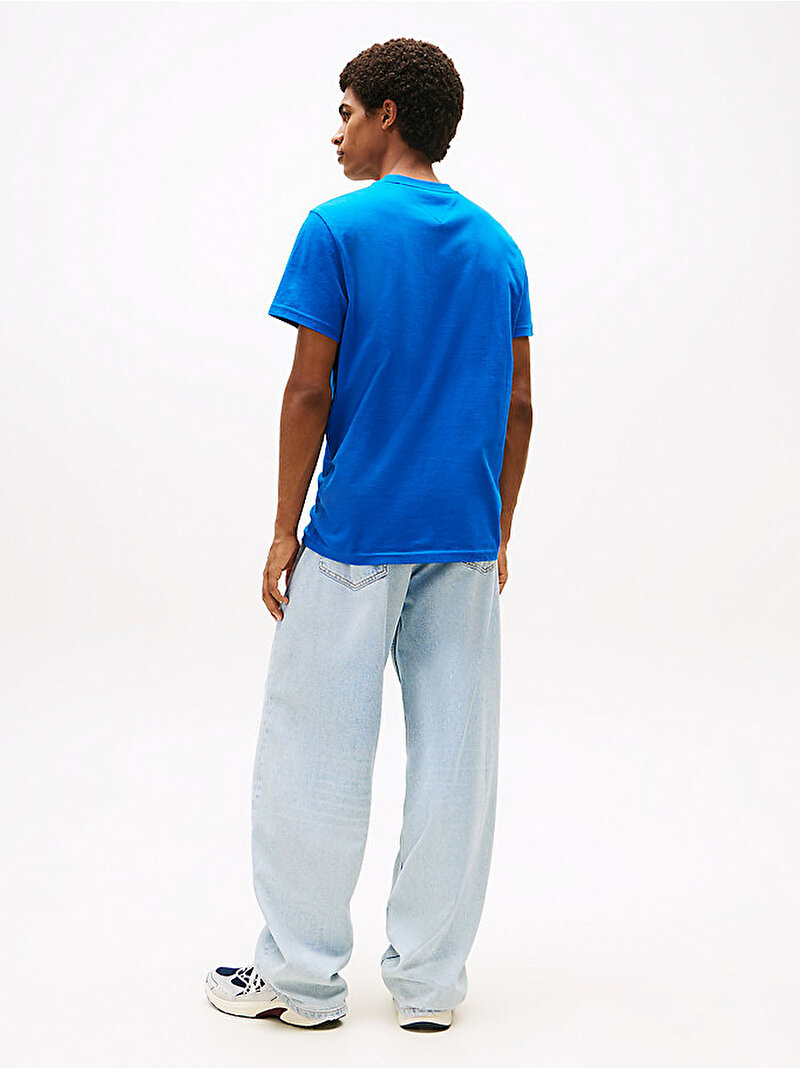 Erkek TJM Slim Font Play T-shirt Lacivert DM0DM22049C3D