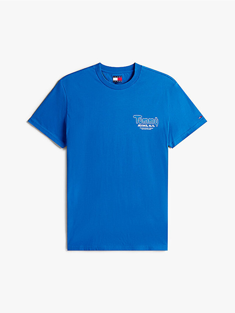Erkek TJM Slim Font Play T-shirt Lacivert DM0DM22049C3D