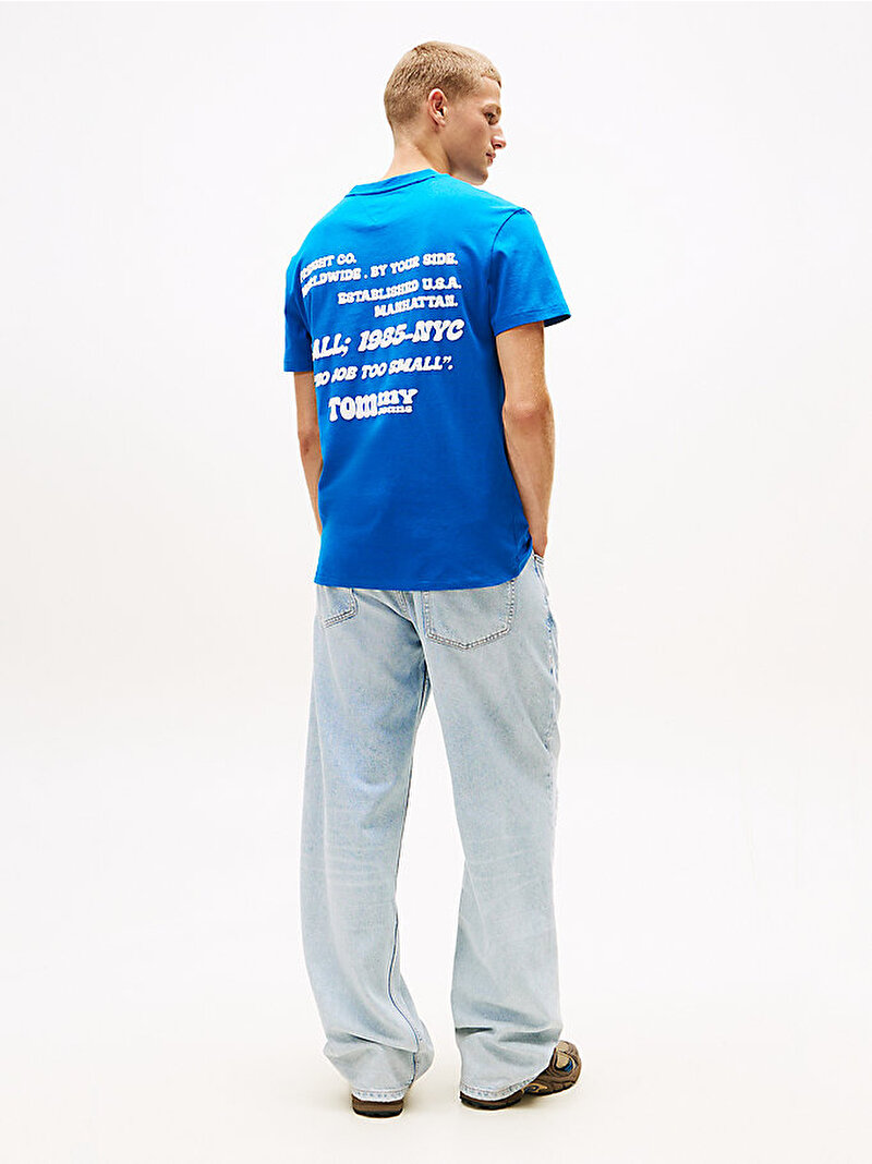 Erkek TJM Regular Font Play T-shirt Lacivert DM0DM22050C3D