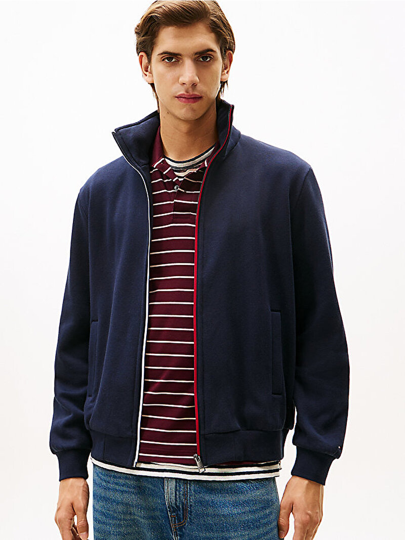 Erkek Global Stripe Sweatshirt Lacivert MW0MW40481DW5