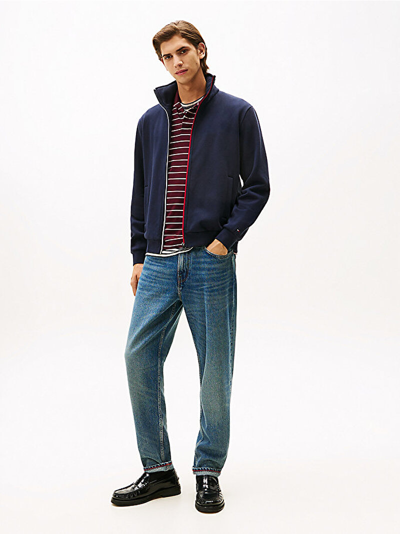 Erkek Global Stripe Sweatshirt Lacivert MW0MW40481DW5