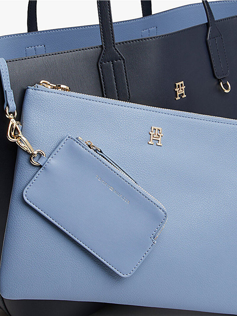 Kadın TH Icon Tote Çanta Lacivert AW0AW17667DW6