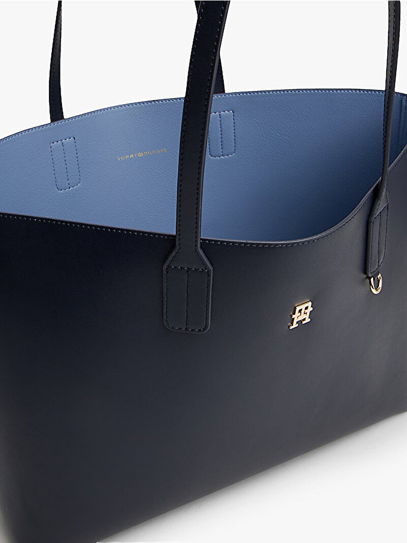 Kadın TH Icon Tote Çanta Lacivert AW0AW17667DW6