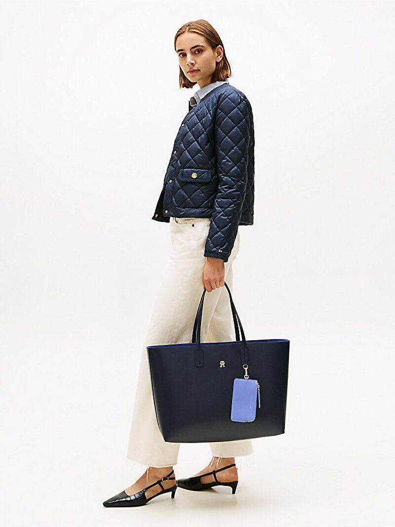 Kadın TH Icon Tote Çanta Lacivert AW0AW17667DW6