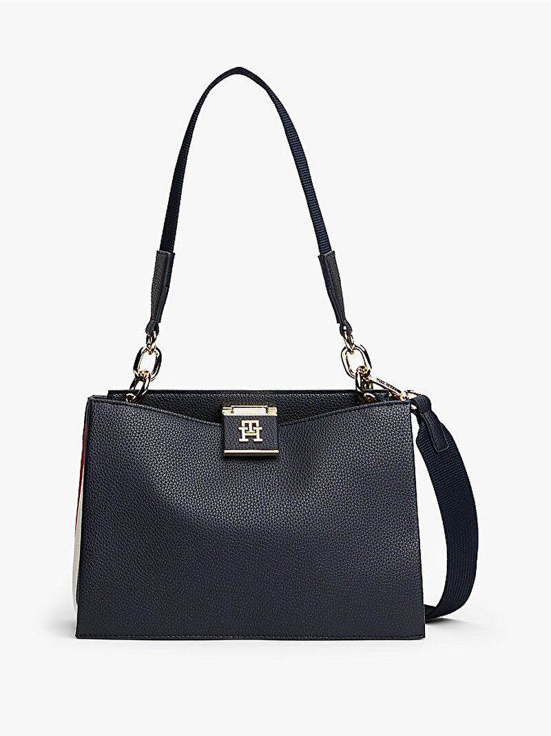 Kadın TH Medium Satchel Çanta Lacivert AW0AW17830DW6