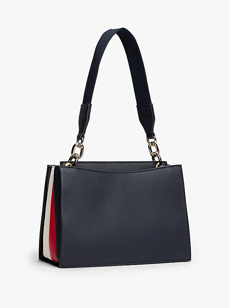 Kadın TH Medium Satchel Çanta Lacivert AW0AW17830DW6