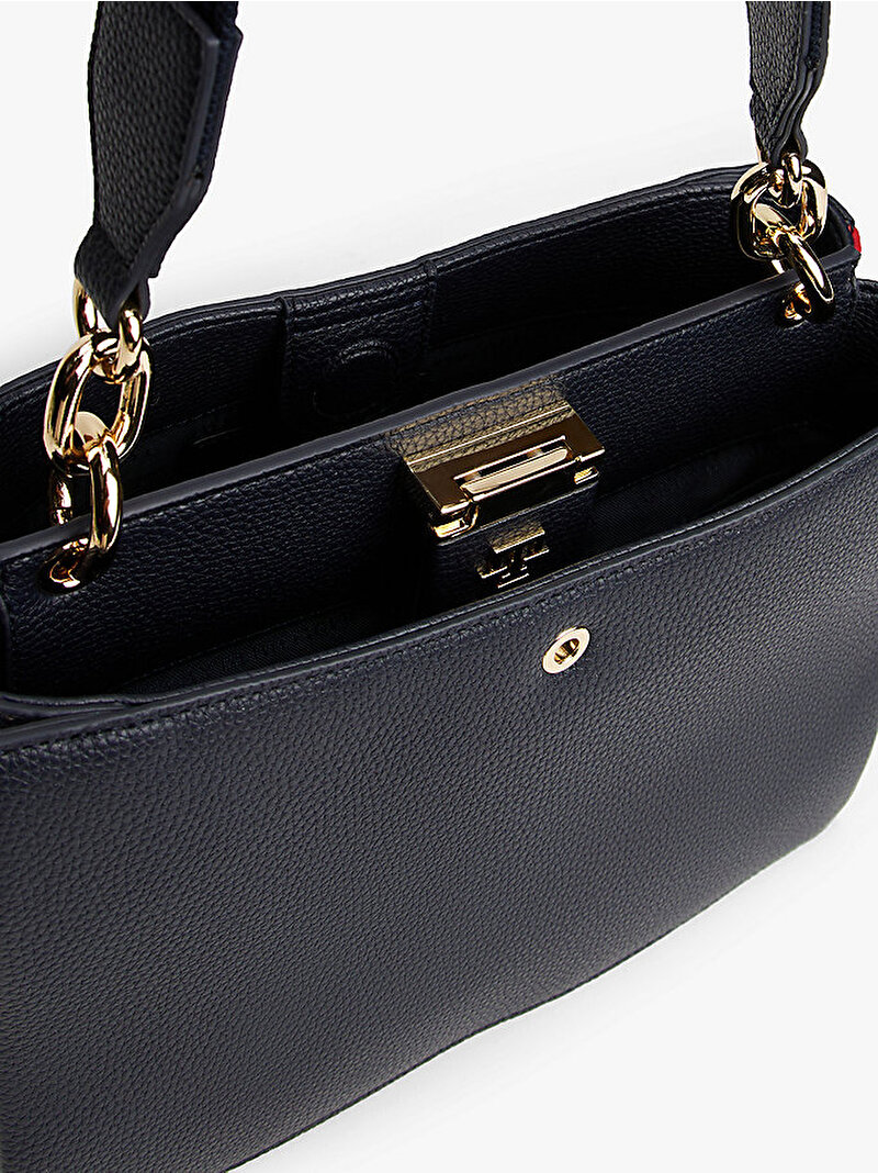 Kadın TH Medium Satchel Çanta Lacivert AW0AW17830DW6