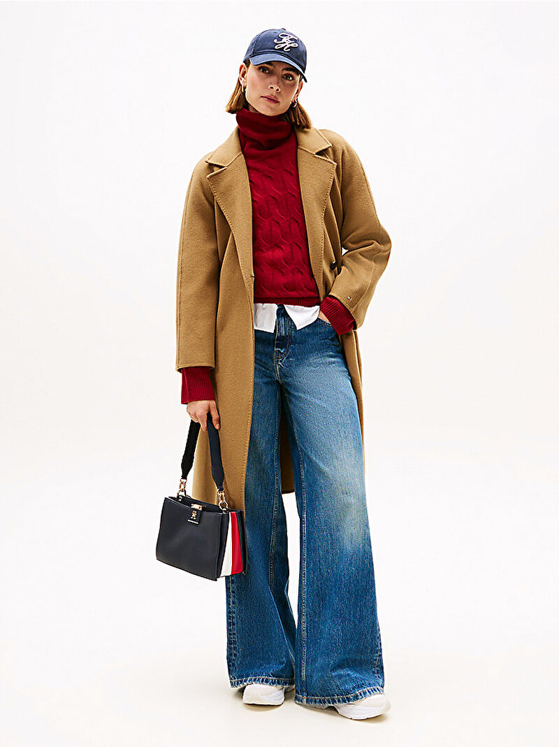 Kadın TH Medium Satchel Çanta Lacivert AW0AW17830DW6