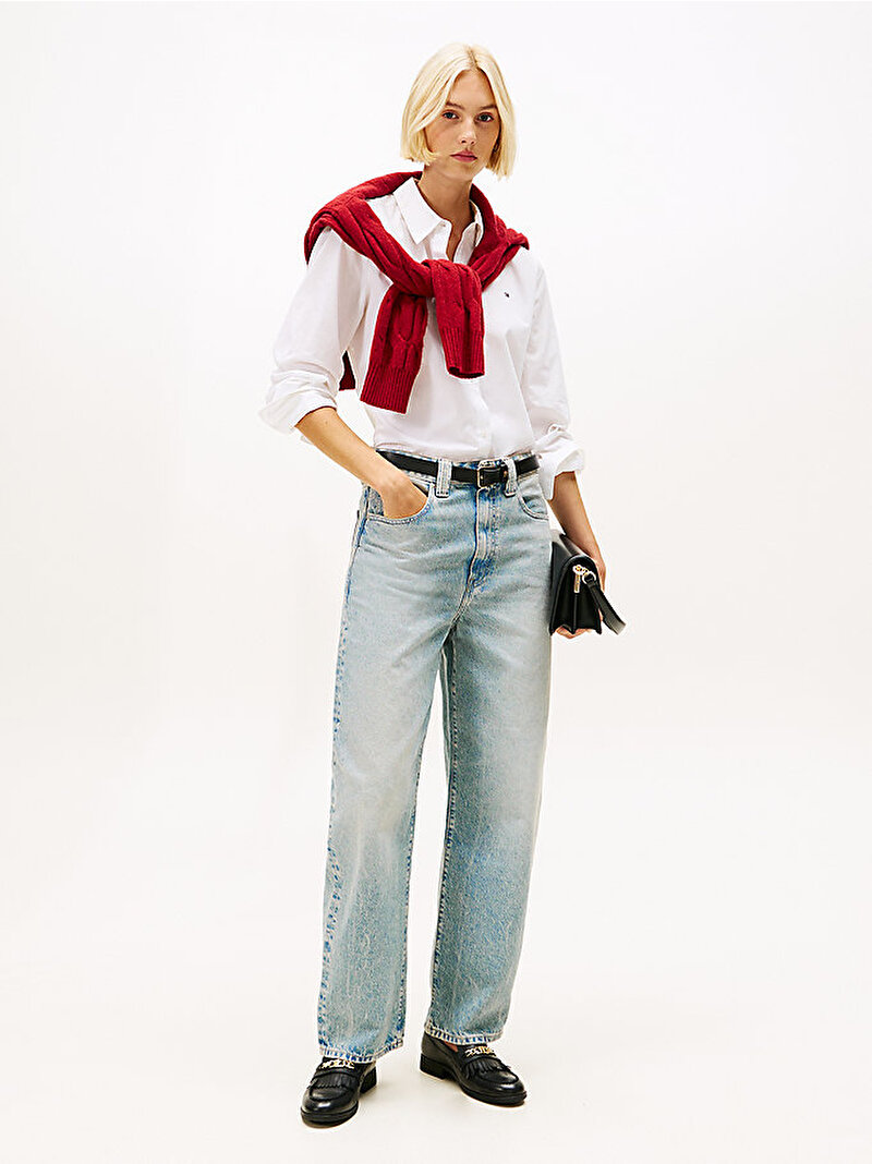 Kadın Kyle Barrel Jean Pantolon Mavi  WW0WW467701AA