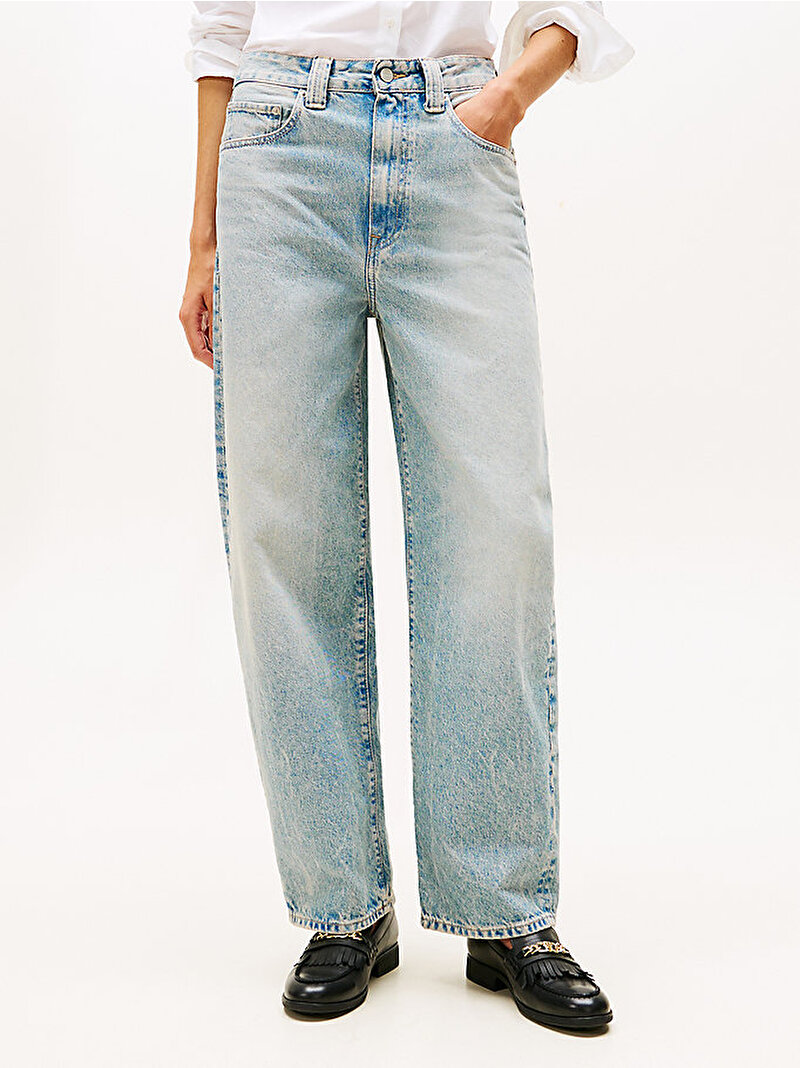Kadın Kyle Barrel Jean Pantolon Mavi  WW0WW467701AA