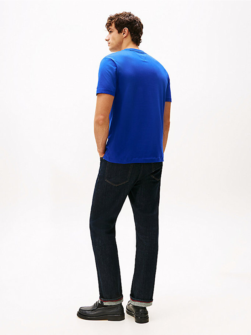 Erkek Essential Stack Graphic T-shirt Mavi  MW0MW40002D03