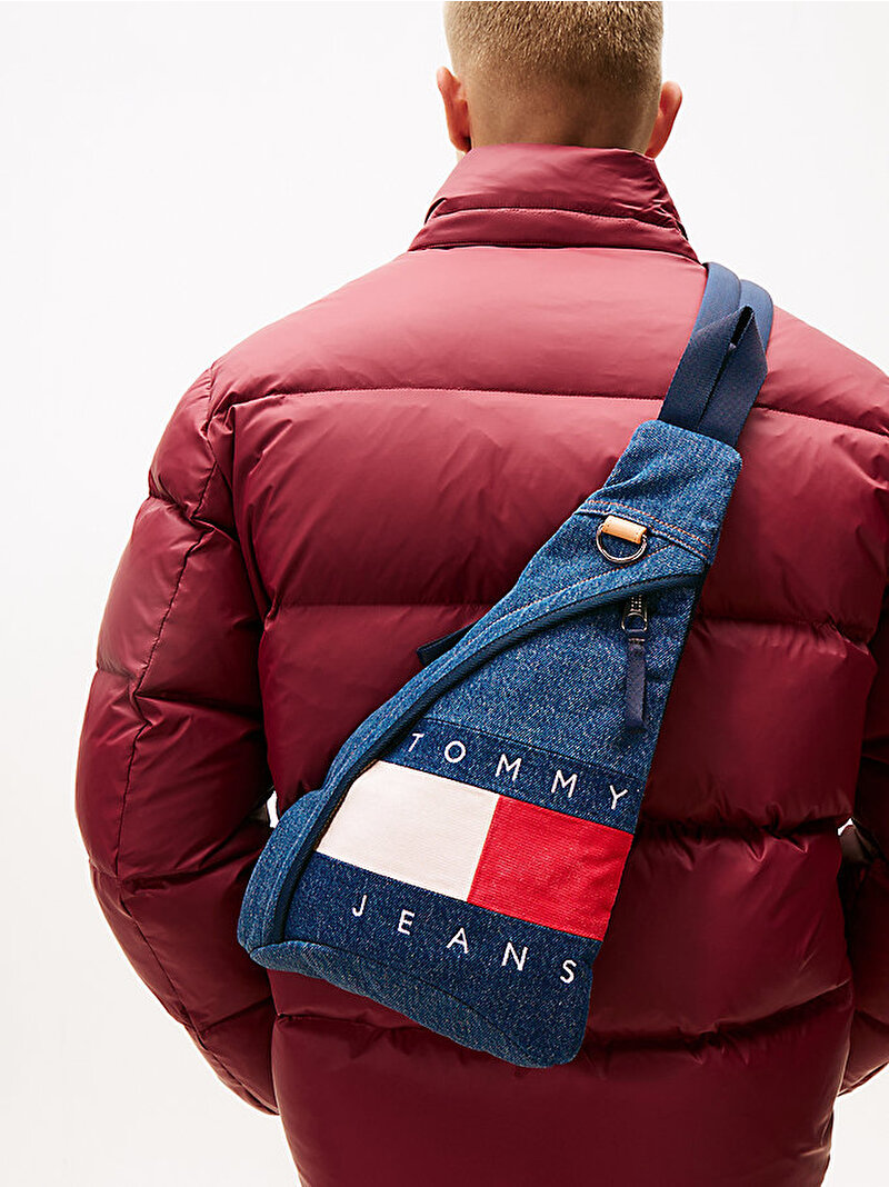 Erkek TJM Archive Denim Çapraz Çanta Mavi  AM0AM138151AF