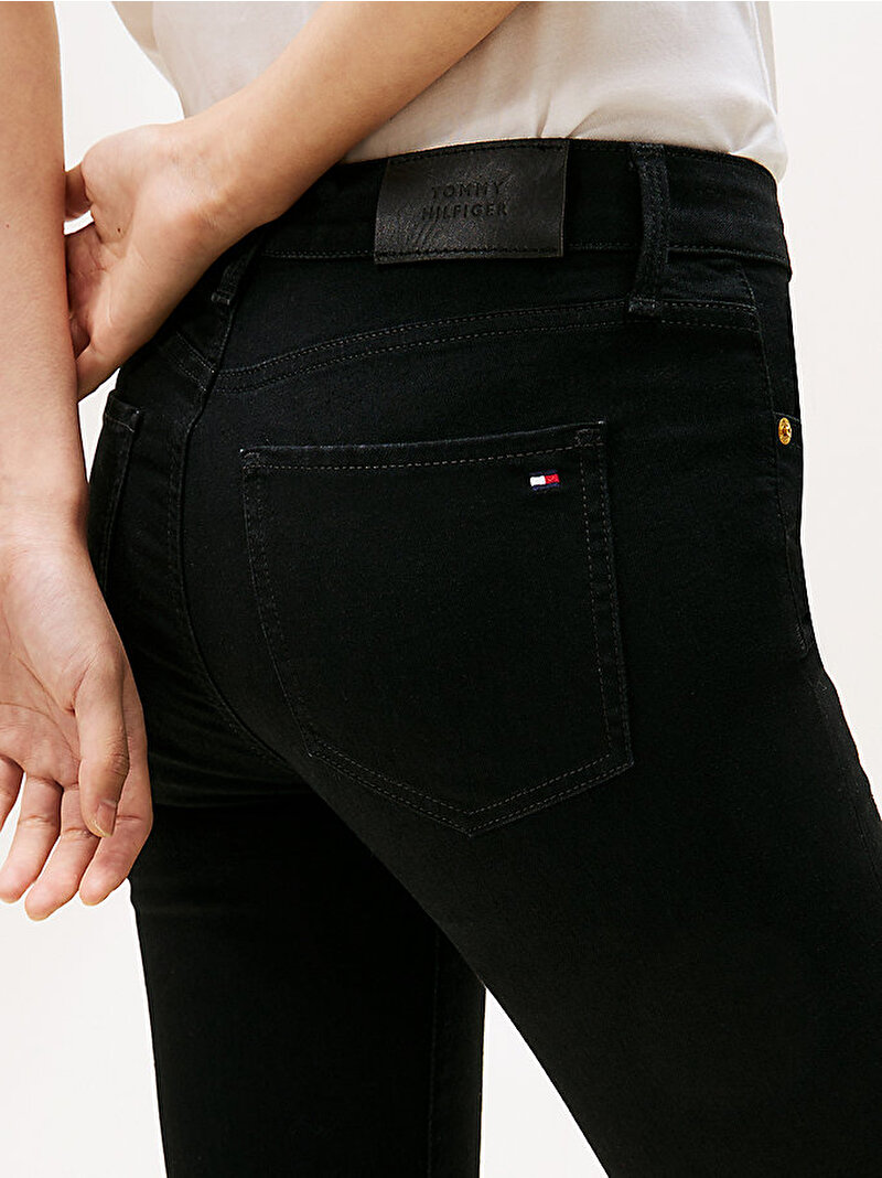 Kadın Denim Black Como Skinny Jean Pantolon Siyah WW0WW467201BY