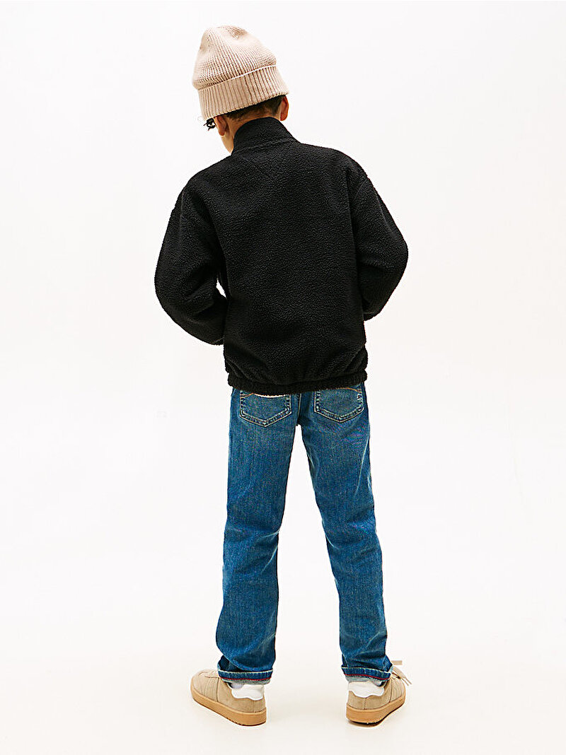 Erkek Çocuk Fabric Mix Fleece Sweatshirt Siyah KB0KB09902BDS