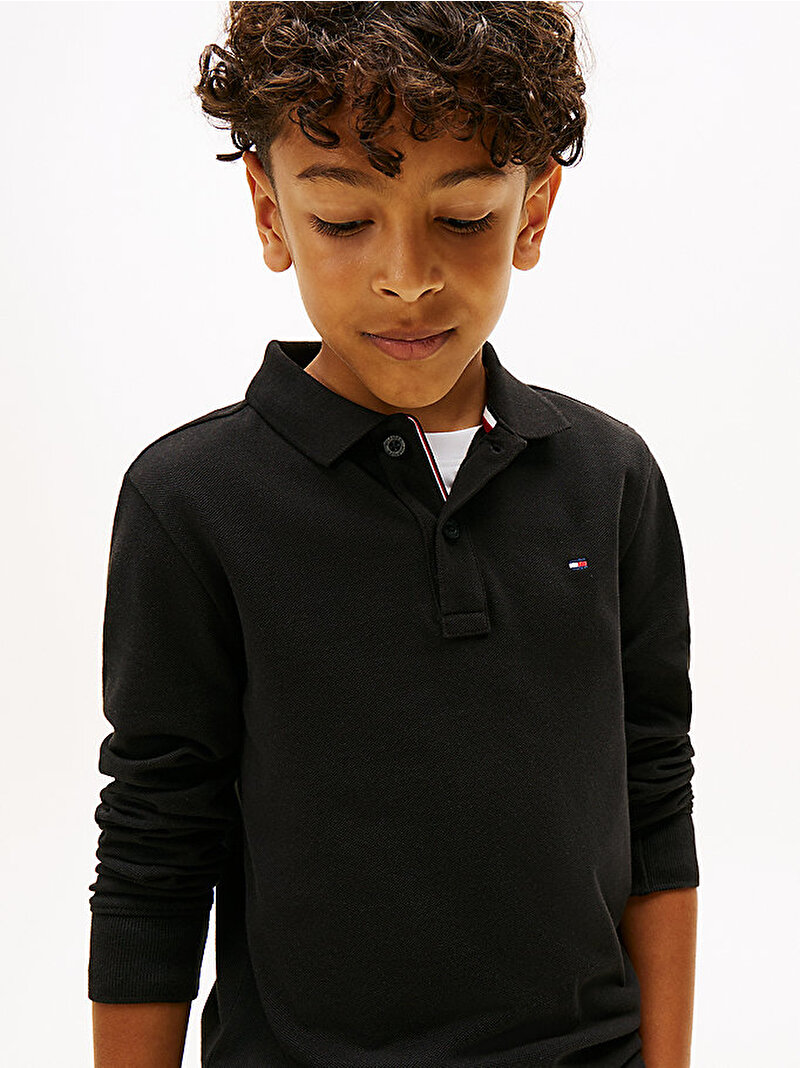 Erkek Çocuk Regular Polo T-shirt Siyah KB0KB09664BDS