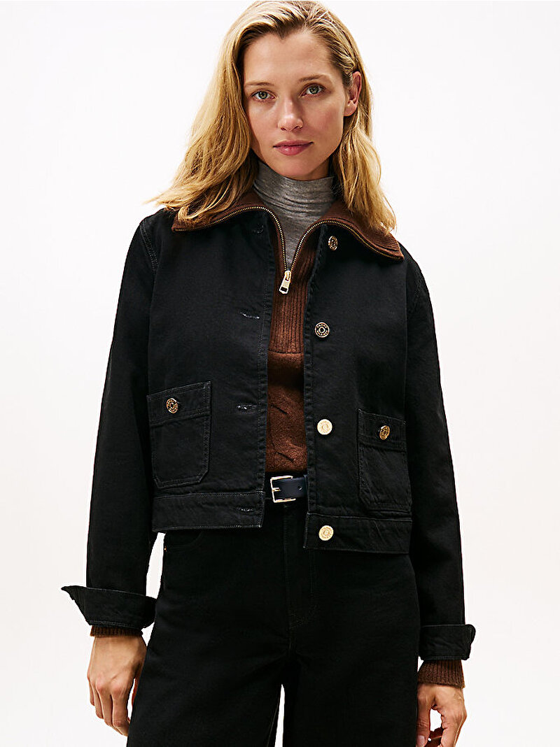 Kadın Denim Black Lady Ceket Siyah WW0WW467721BY