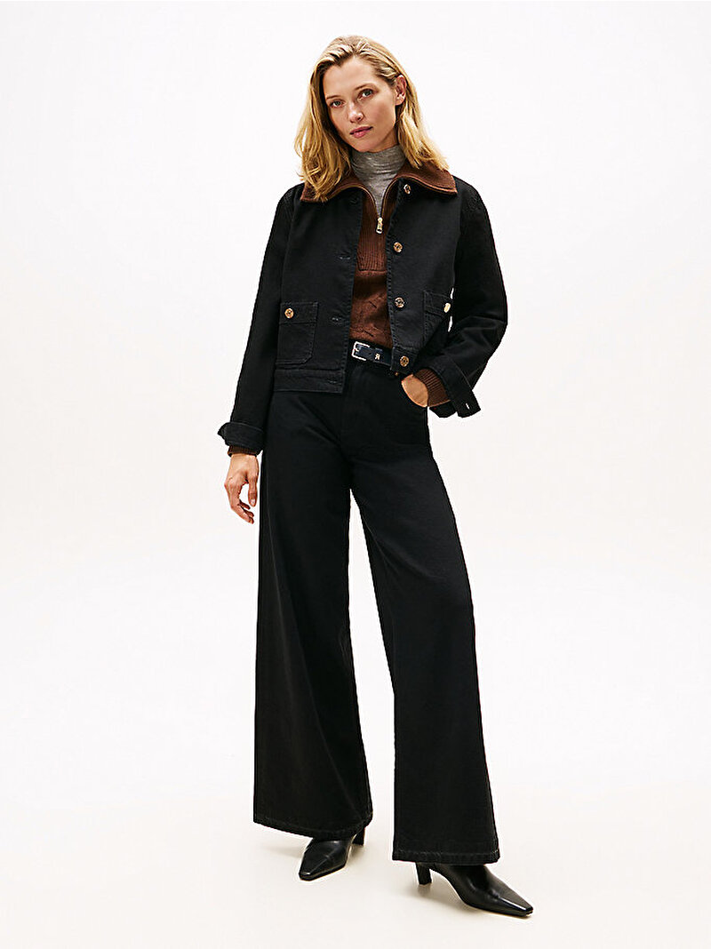 Kadın Denim Black Lady Ceket Siyah WW0WW467721BY