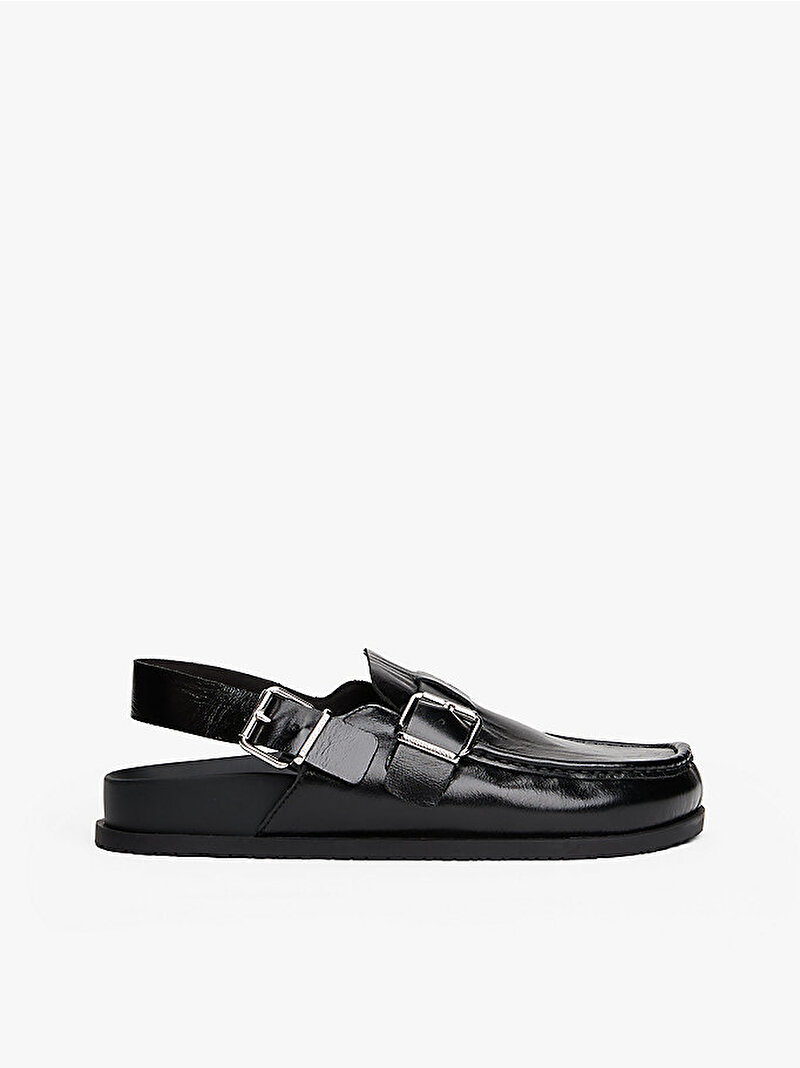 Kadın TJW Mule Shiny Loafer Siyah EN0EN02883BDS