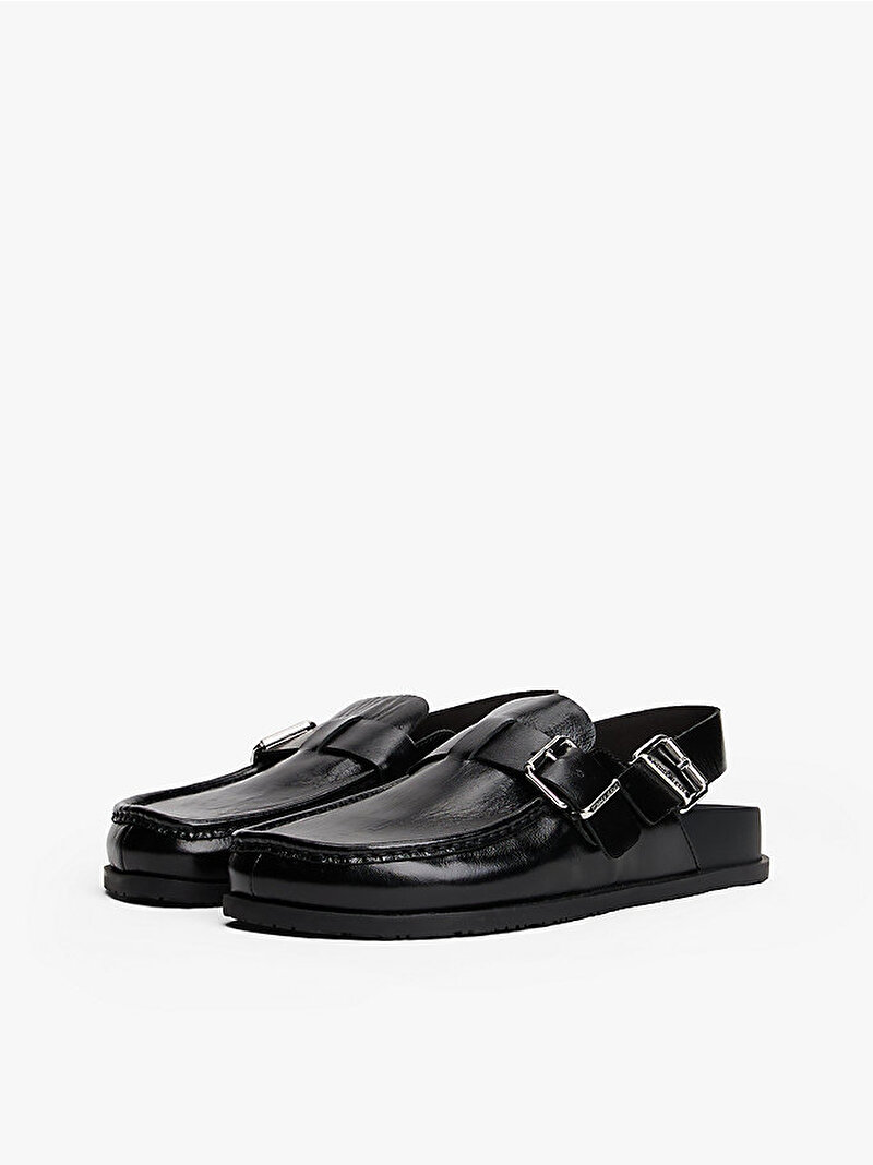 Kadın TJW Mule Shiny Loafer Siyah EN0EN02883BDS