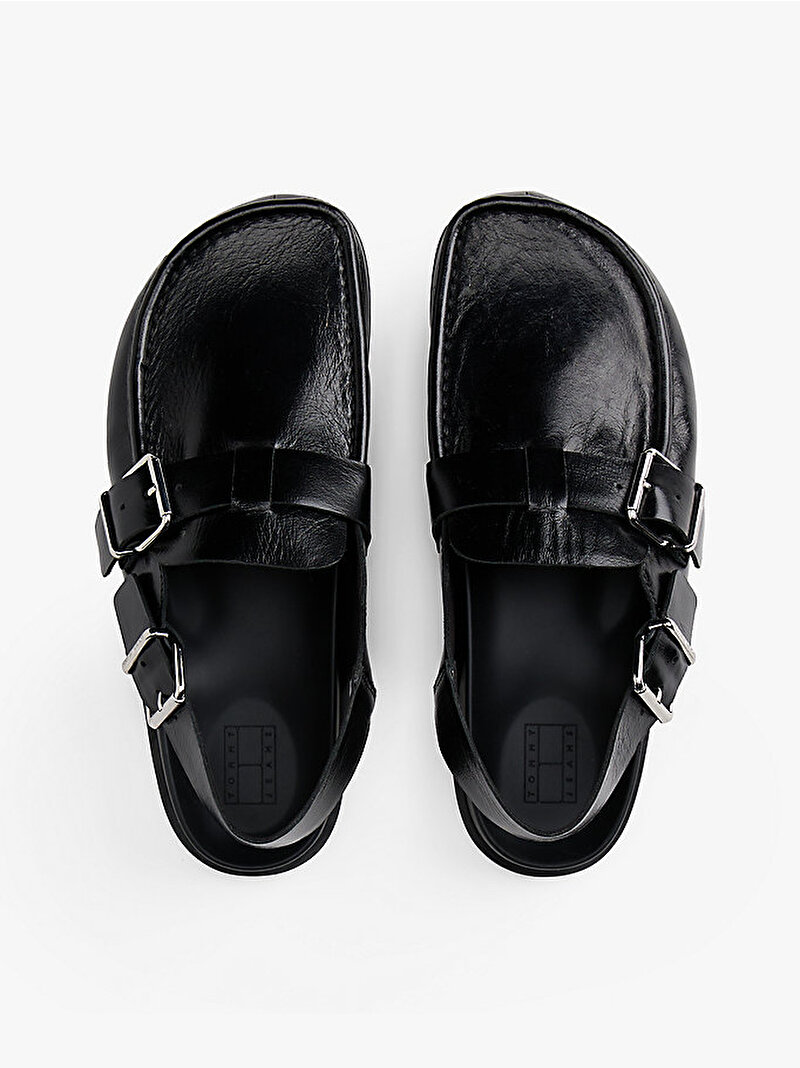 Kadın TJW Mule Shiny Loafer Siyah EN0EN02883BDS