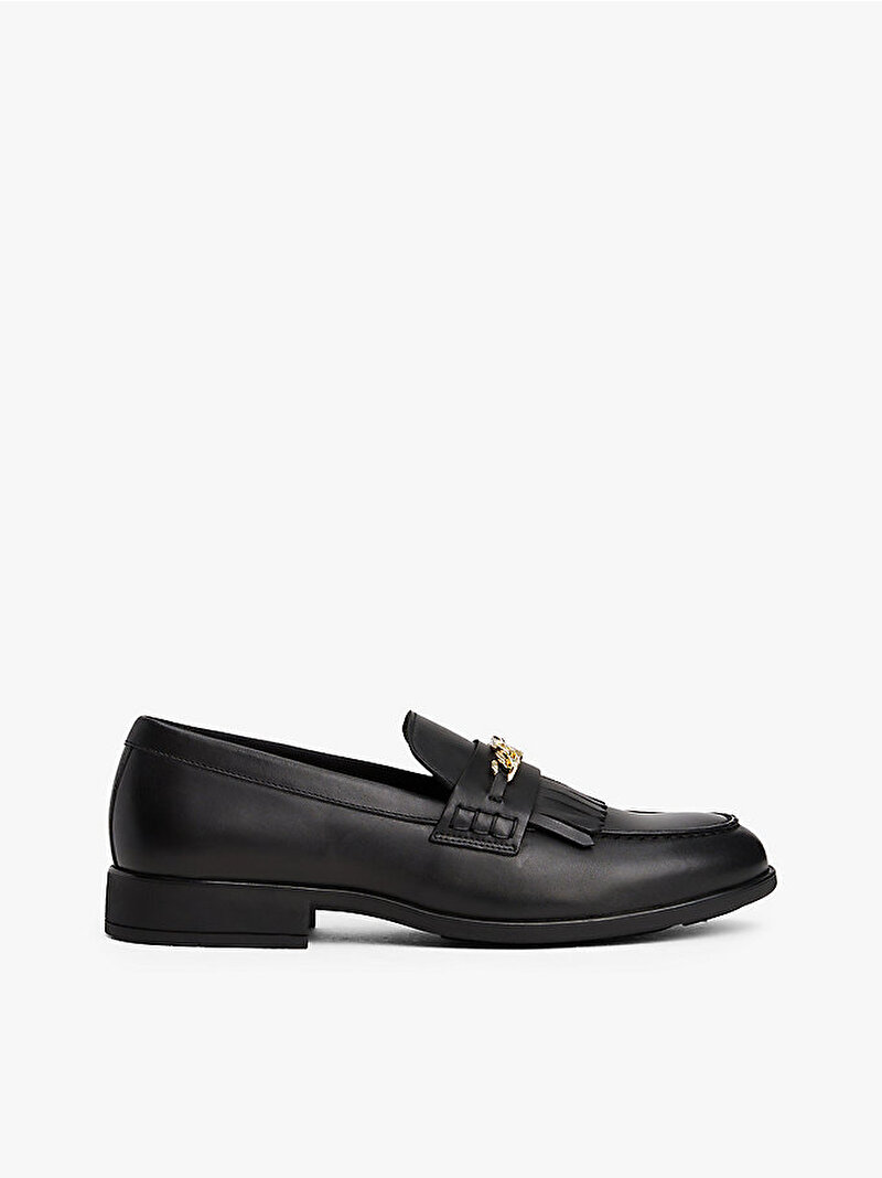 Kadın TH Chain Fringe Loafer Siyah FW0FW08971BDS