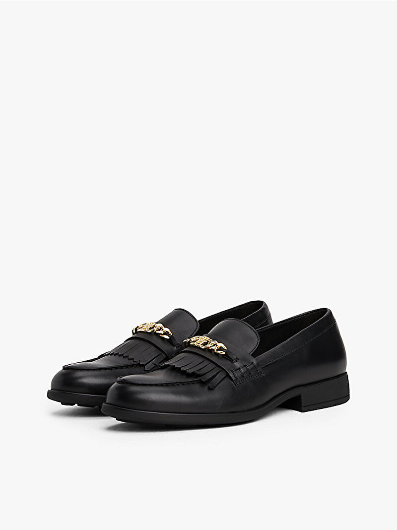 Kadın TH Chain Fringe Loafer Siyah FW0FW08971BDS