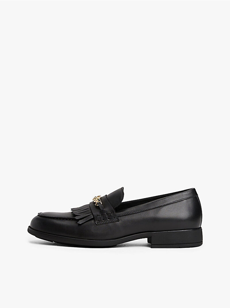 Kadın TH Chain Fringe Loafer Siyah FW0FW08971BDS