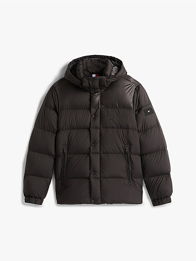 Erkek Mix down Hooded Puffer Mont Siyah MW0MW40613BDS