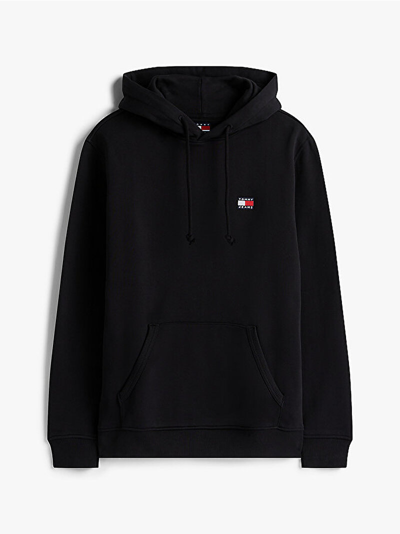 Erkek TJM Regular Badge Hoodie Siyah DM0DM20258BDS