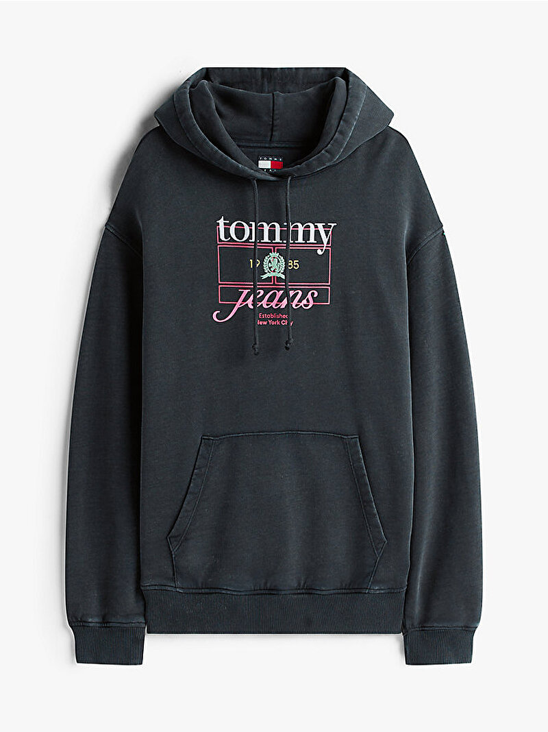 Kadın TJW Crest Flag Hoodie Siyah DW0DW22169BDS