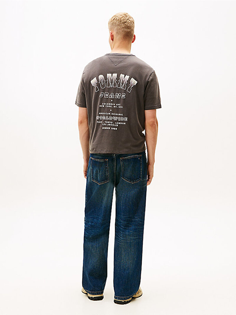 Erkek TJM 90s Western T-shirt Siyah DM0DM22059PT2