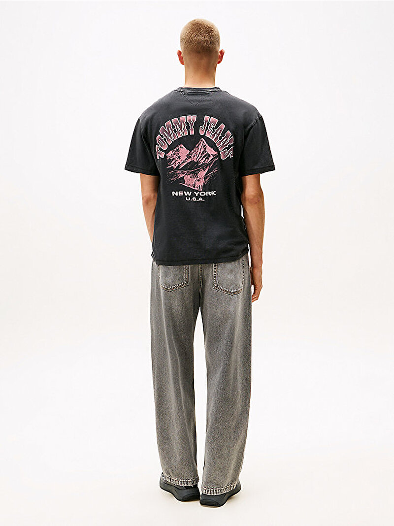 Erkek TJM Relax Novelty T-shirt Siyah DM0DM22060BDS