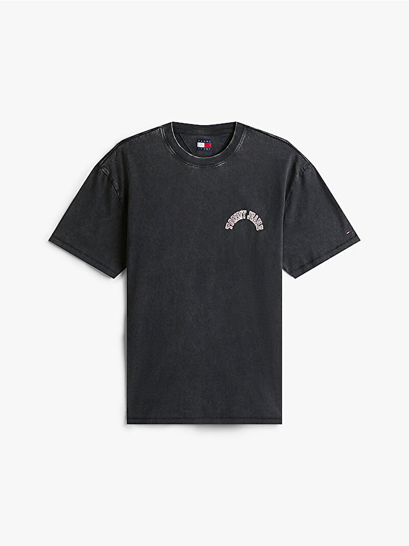 Erkek TJM Relax Novelty T-shirt Siyah DM0DM22060BDS