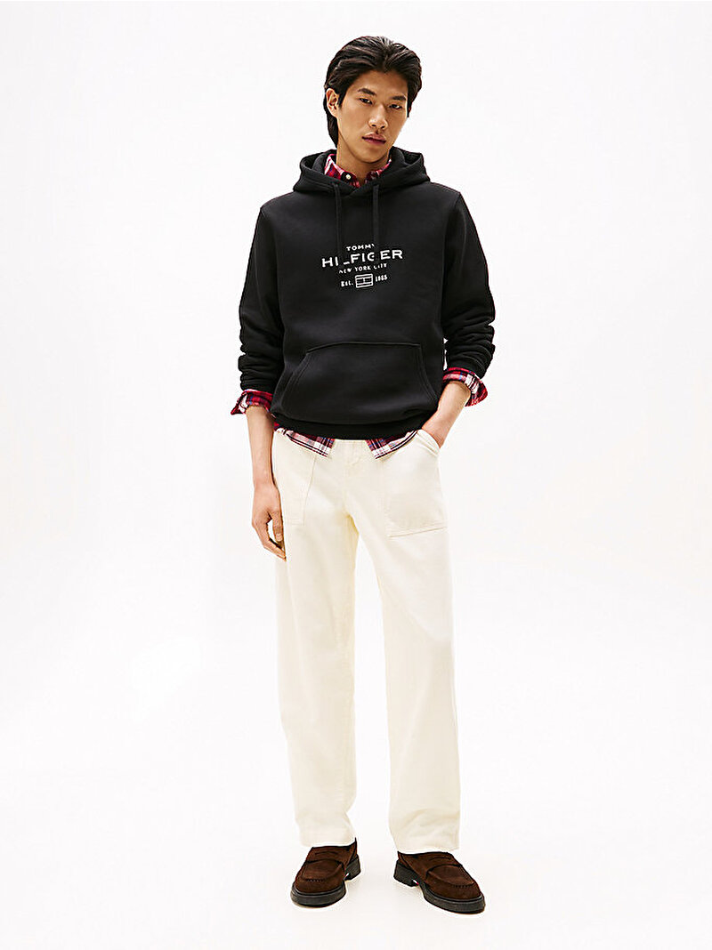 Erkek Oval Graphic Hoodie Siyah MW0MW40864BDS