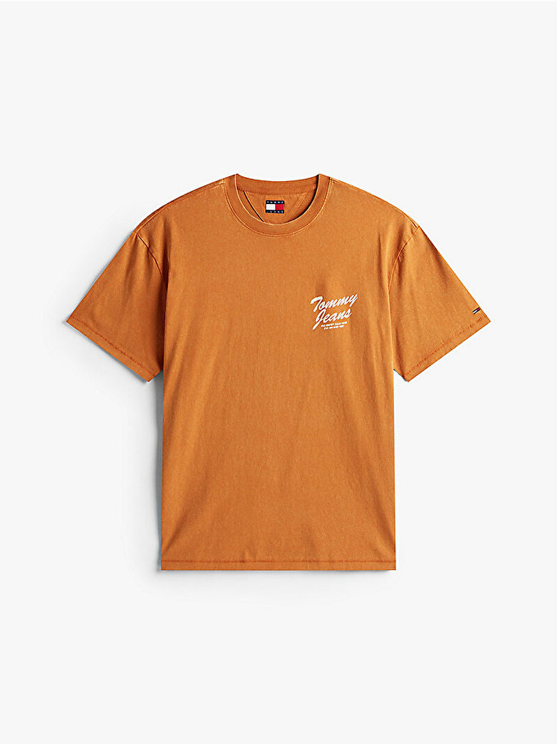 Erkek TJM Relax Novelty T-shirt Turuncu DM0DM22060SZZ