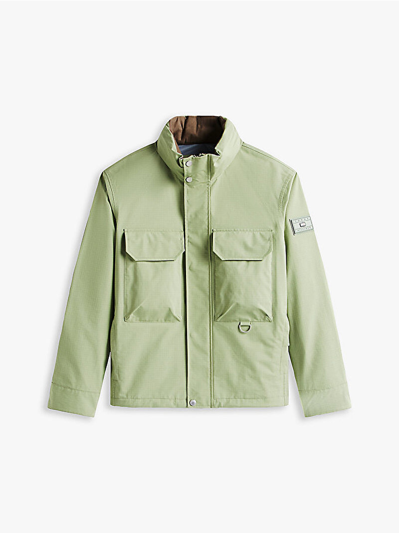 Erkek Wet Weather Ripstop Rüzgarlık Ceket Yeşil MW0MW40595L9A