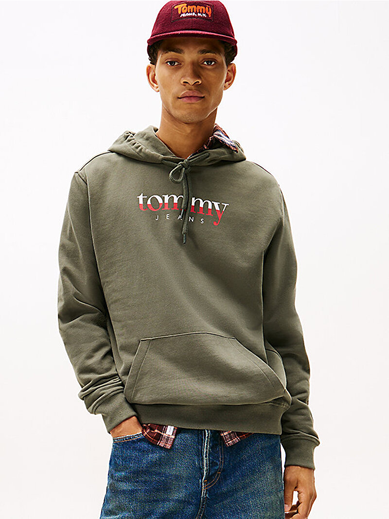 Erkek TJM Regular Dna Hoodie Yeşil DM0DM22113MRH