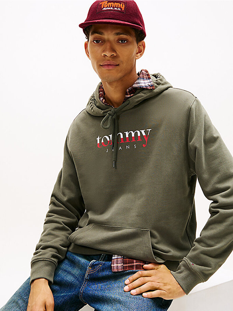 Erkek TJM Regular Dna Hoodie Yeşil DM0DM22113MRH