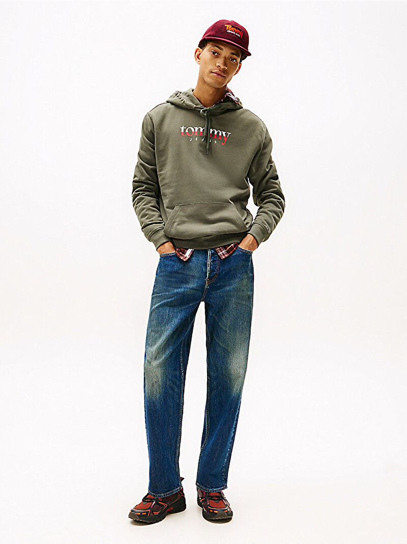 Erkek TJM Regular Dna Hoodie Yeşil DM0DM22113MRH