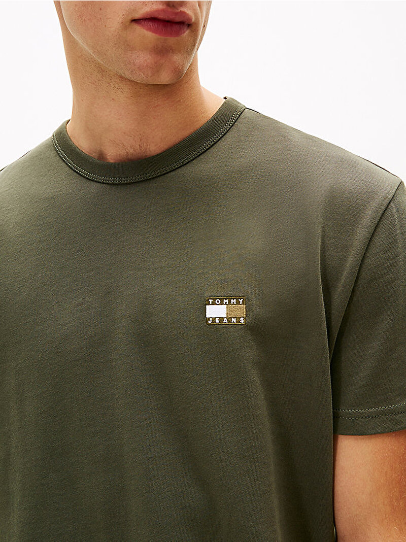 Erkek TJM Regular Badge T-shirt Yeşil DM0DM203220H7