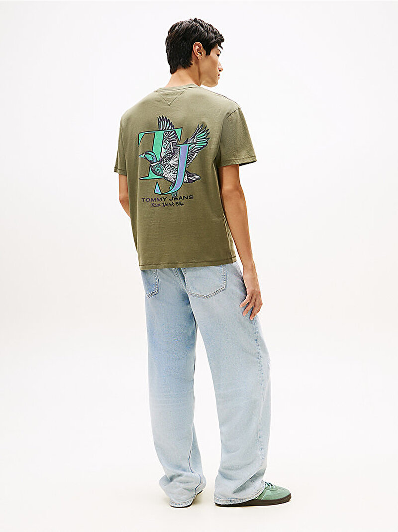 Erkek TJM Relax Novelty T-shirt Yeşil DM0DM22060MRH