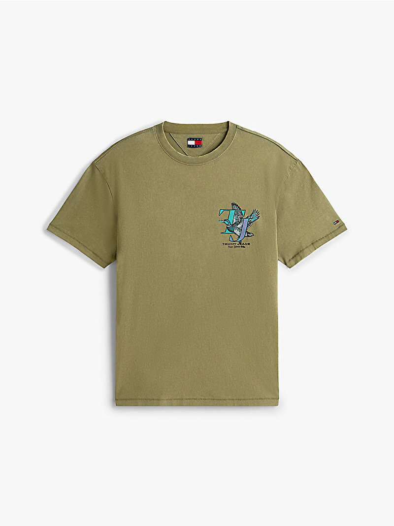 Erkek TJM Relax Novelty T-shirt Yeşil DM0DM22060MRH