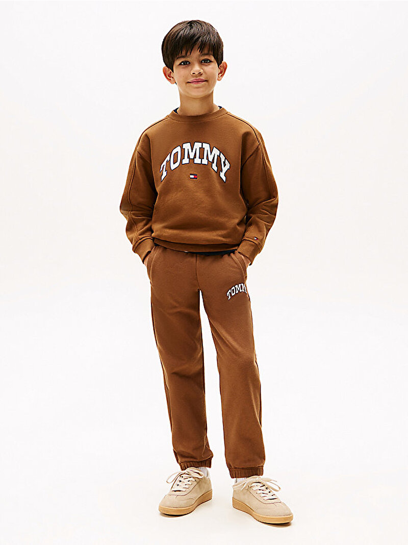 Erkek Çocuk Varsity Raised Print Eşofman Altı Bej  KB0KB09905GVP