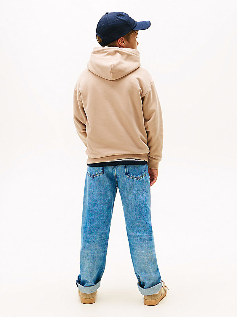 Çocuk Unisex Mini Corp Hoodie Bej  KS0KS00660GUQ